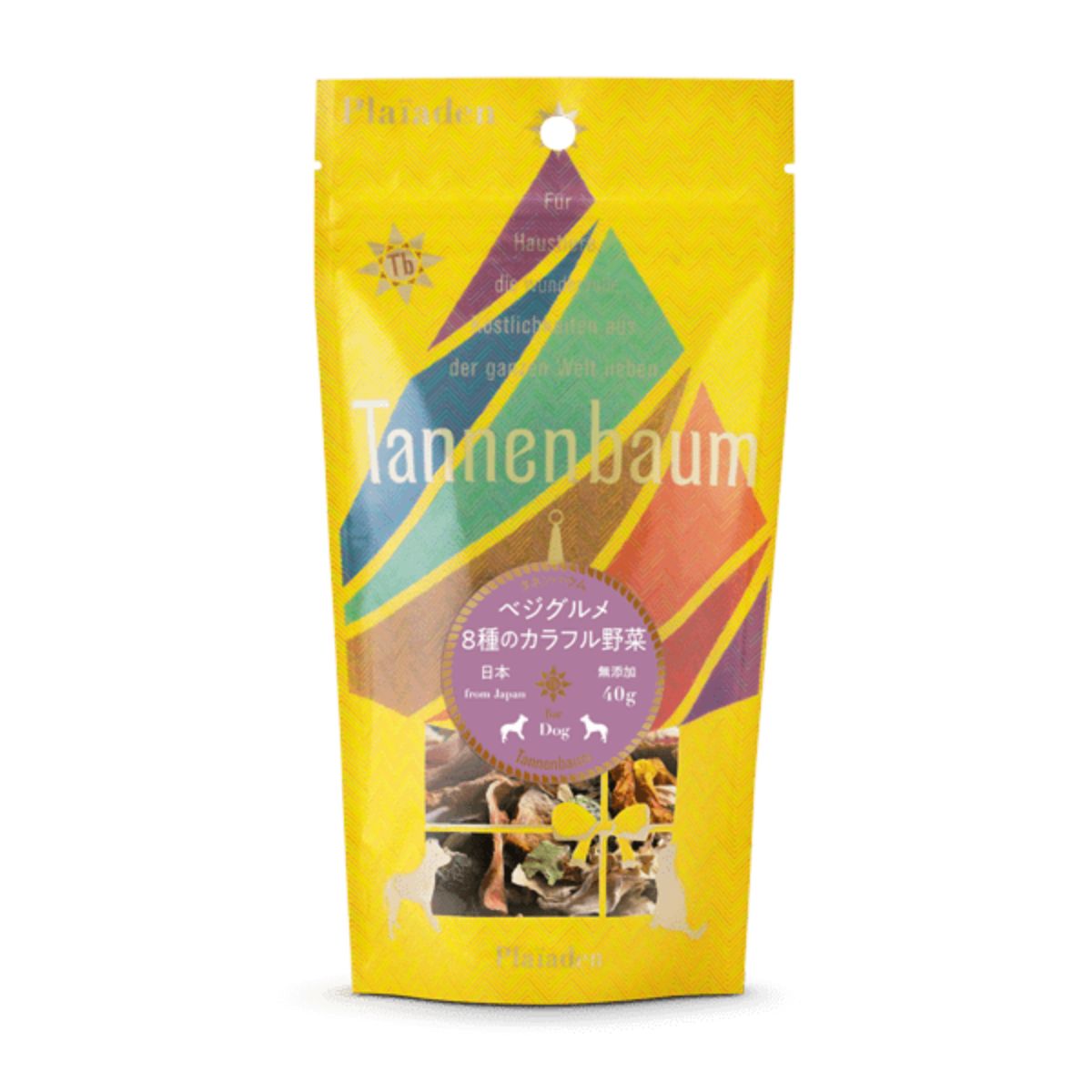 【Plaiaden プレイアーデン】ベジグルメ 8種のカラフル野菜 40g for Dog(タネンバウム)トッピング