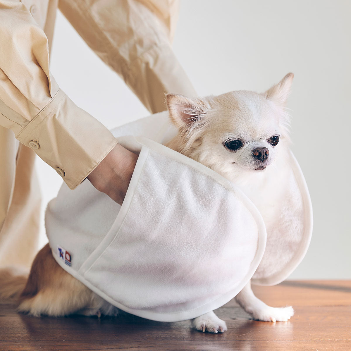 【HARTWELLDOG ハートウエルドッグ】ポケット付きお手入れタオル ペット用タオル