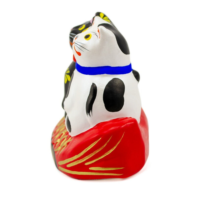 【つつみのおひなっこや】 堤人形 鯛のり寄り添い猫 約6.5cm