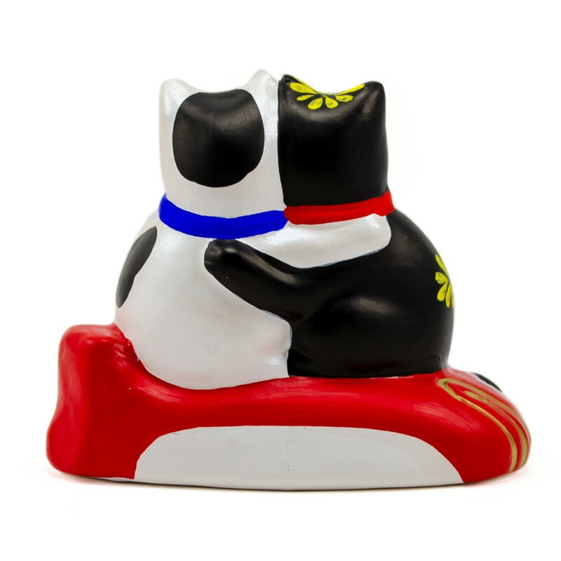 【つつみのおひなっこや】 堤人形 鯛のり寄り添い猫 約6.5cm