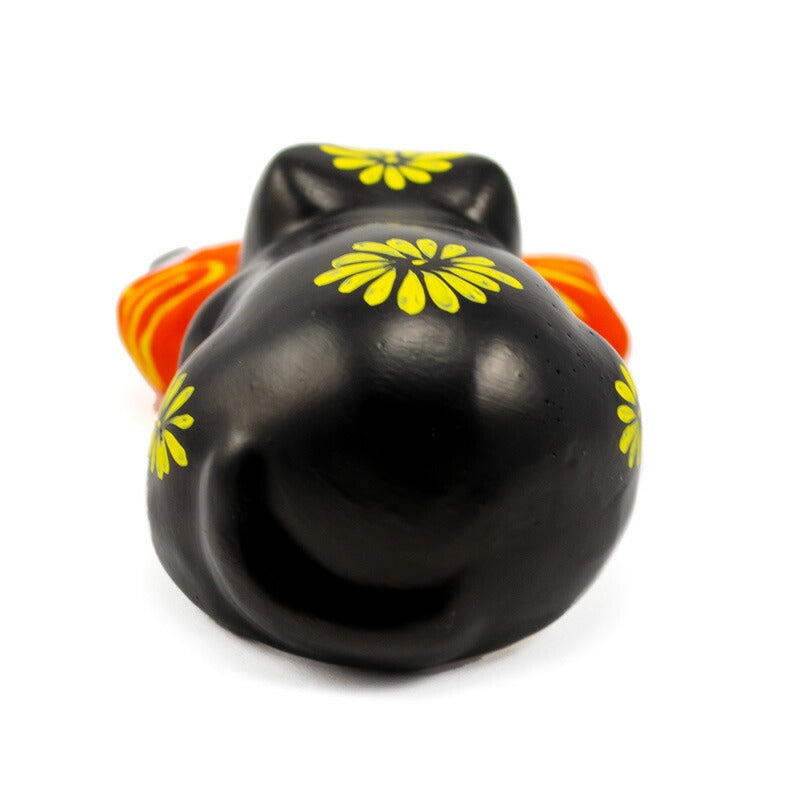 【つつみのおひなっこや】 堤人形 鯛引き寄せ猫 黒猫 幅8.5cm