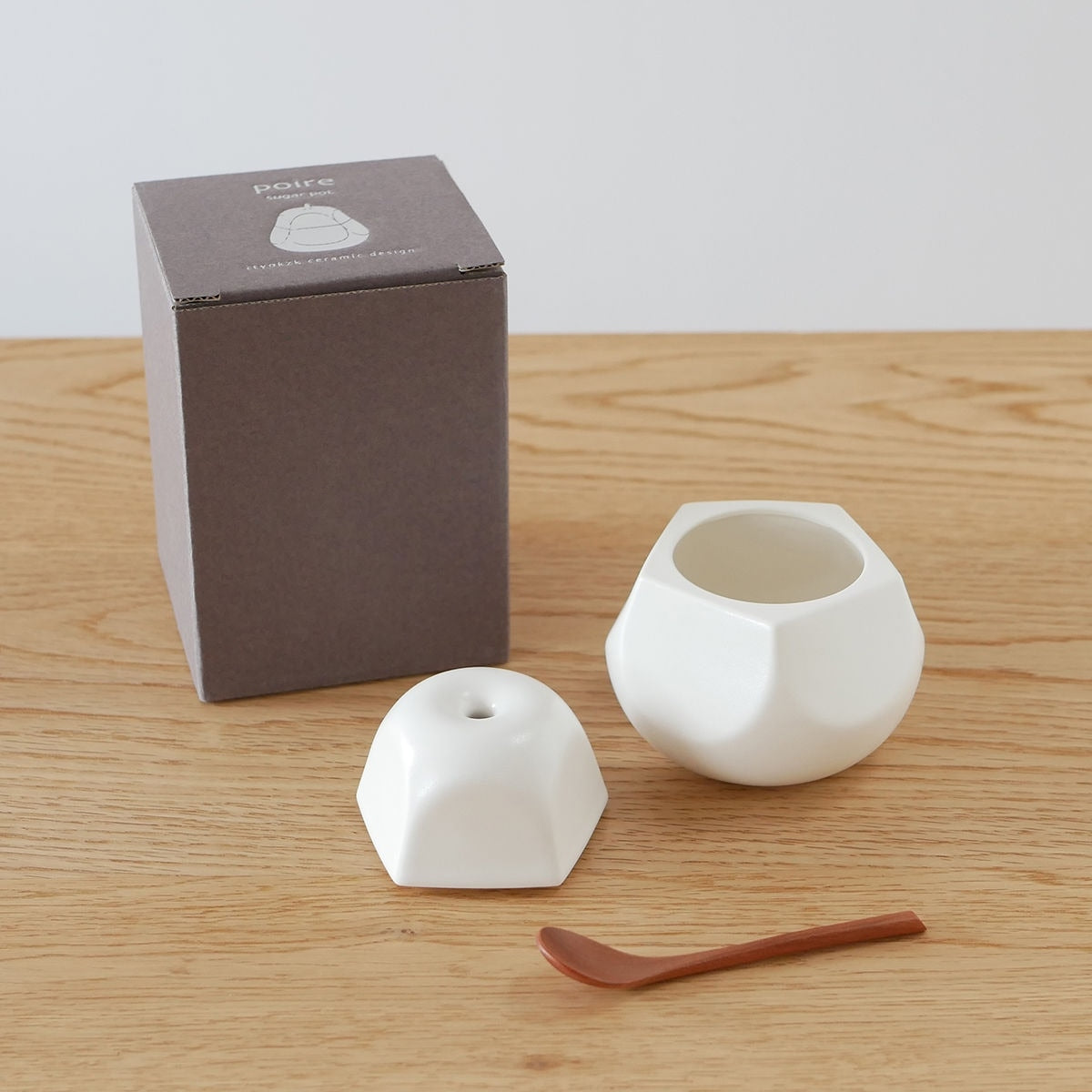 【ttyokzk ceramic design タツヤオカザキ セラミック デザイン】Sugar pot - poire / 洋梨の形のシュガーポット - ポアール