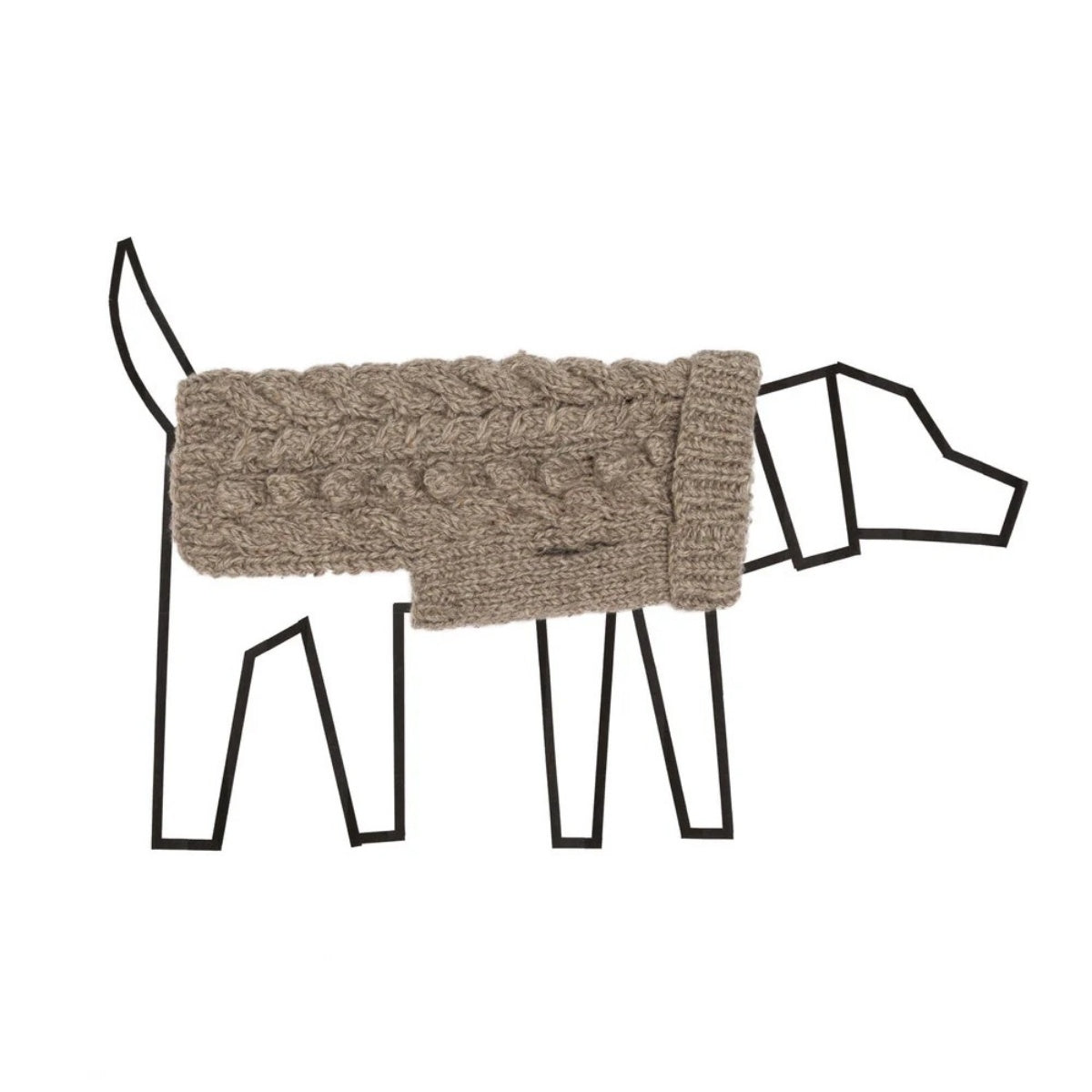 【WARE OF THE DOG ウェアオブザドッグ】ケーブル バブル タートルネック ナチュラル