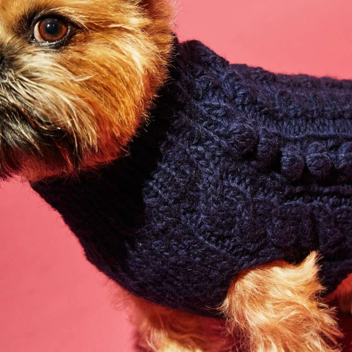 【WARE OF THE DOG ウェアオブザドッグ】ケーブル バブル タートルネック ネイビー