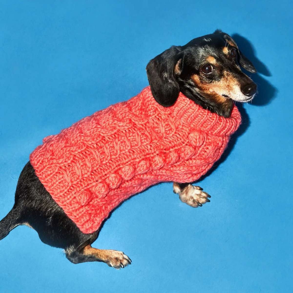 【WARE OF THE DOG ウェアオブザドッグ】ケーブル バブル タートルネック ピンク