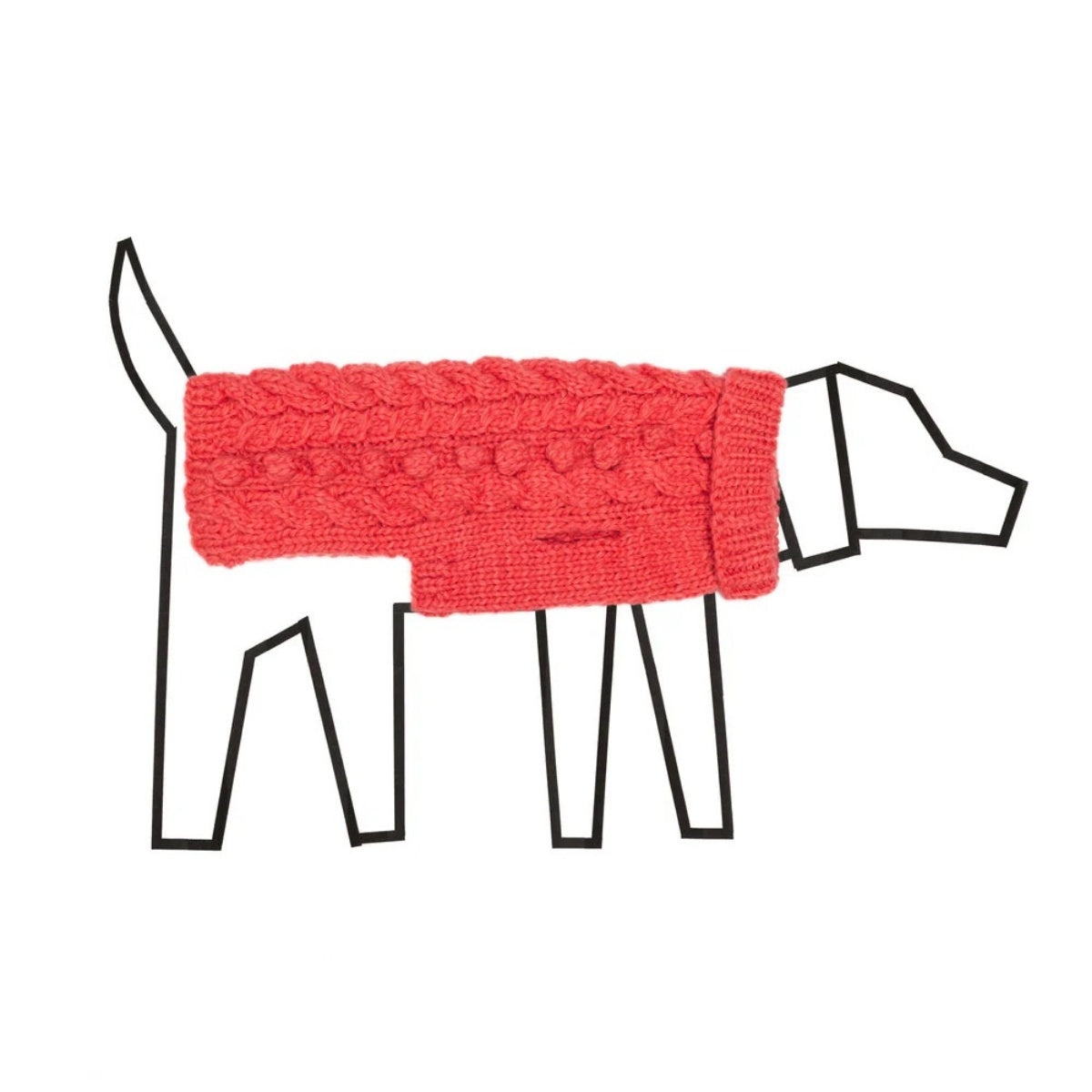 【WARE OF THE DOG ウェアオブザドッグ】ケーブル バブル タートルネック ピンク