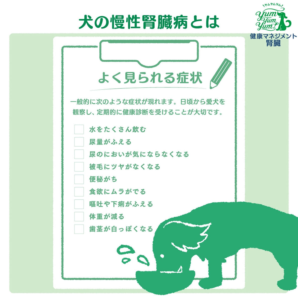 【ヤムヤムヤム! yum yum yum! 】犬用フード 健康マネジメント腎臓 チキン ドライタイプ 超小粒タイプ ちょこっとパック 50g