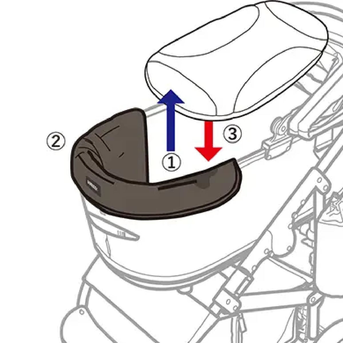 【AIRBUGGY エアバギー】コーナークッション ワンランク上の機能TioTio加工 ベージュ スモーキーピンク グレー