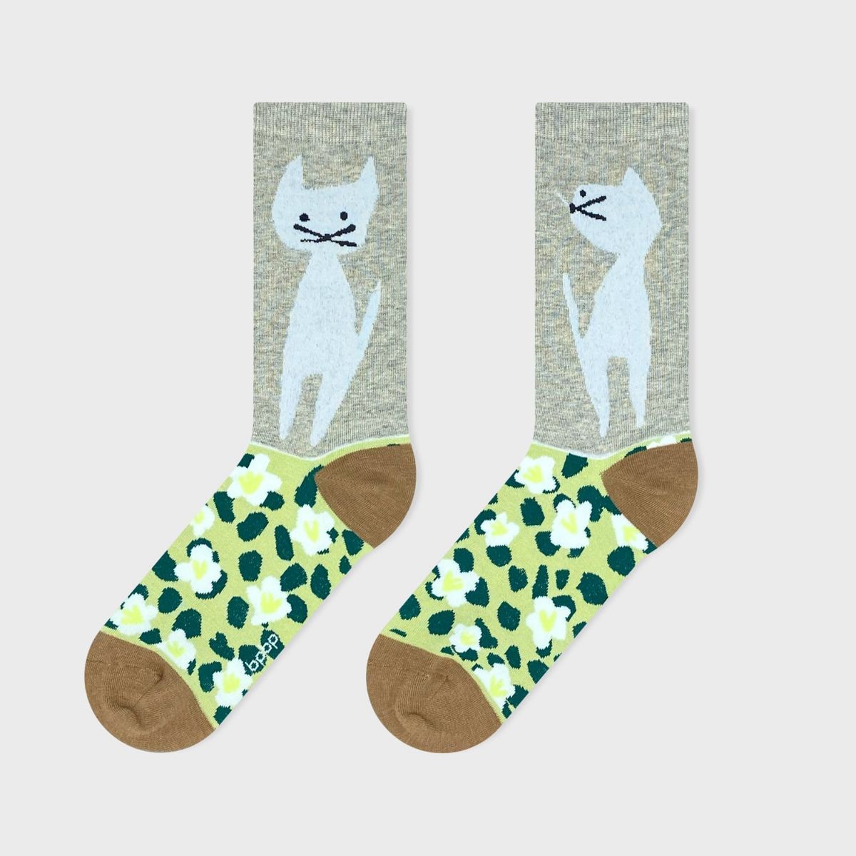 【JIN KITAMURA / 北村人×bpbp】SOCKS CAT IN FLOWER GARDEN 猫とお花畑 ソックス