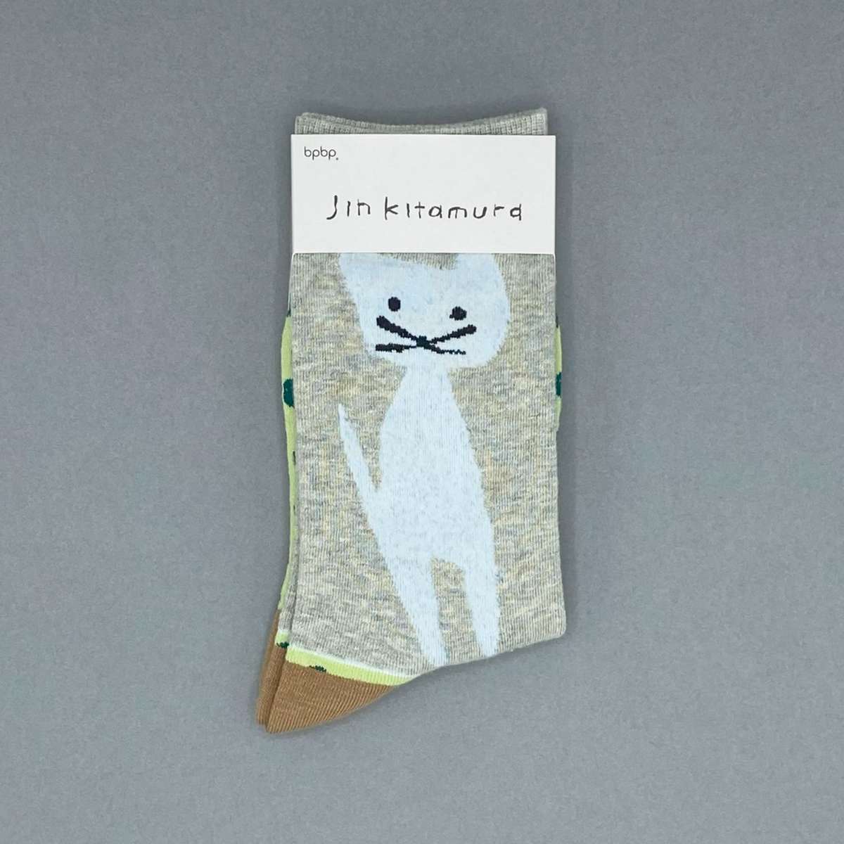 【JIN KITAMURA / 北村人×bpbp】SOCKS CAT IN FLOWER GARDEN 猫とお花畑 ソックス