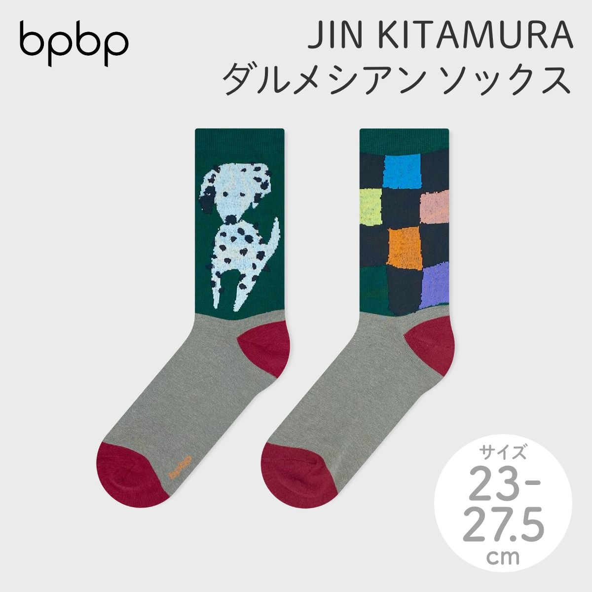 【JIN KITAMURA / 北村人×bpbp】SOCKS DALMATIAN ソックス ダルメシアン
