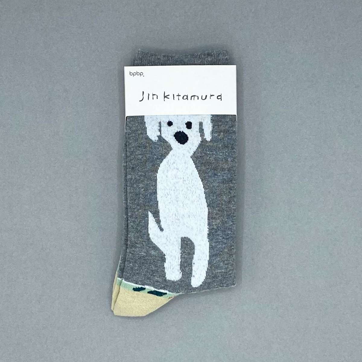 【JIN KITAMURA / 北村人×bpbp】SOCKS DOG IN FLOWER GARDEN 犬とお花畑 ソックス
