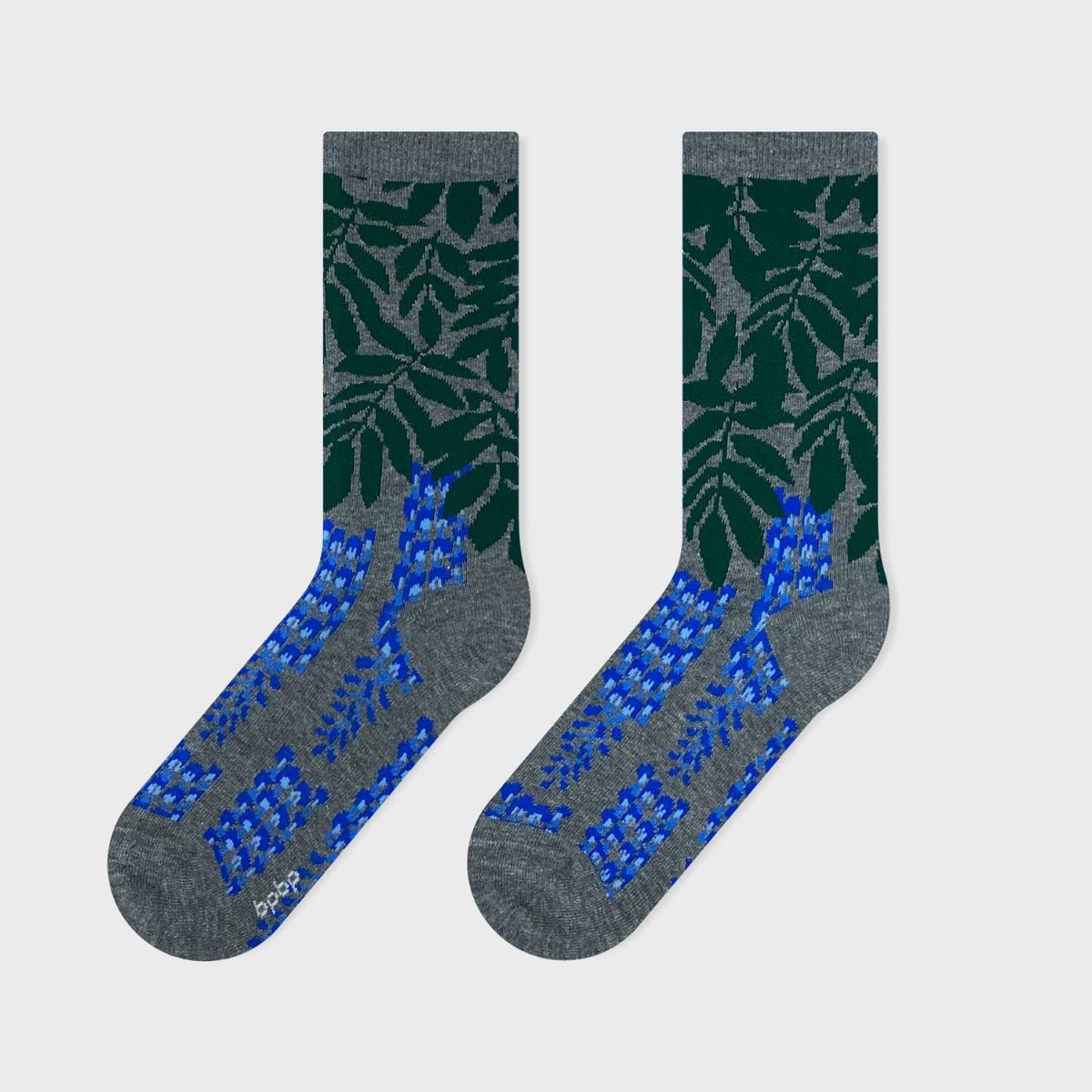 【YURI HIMURO / 氷室友里×bpbp】SOCKS WISTERIA GREY フジ ソックス グレー