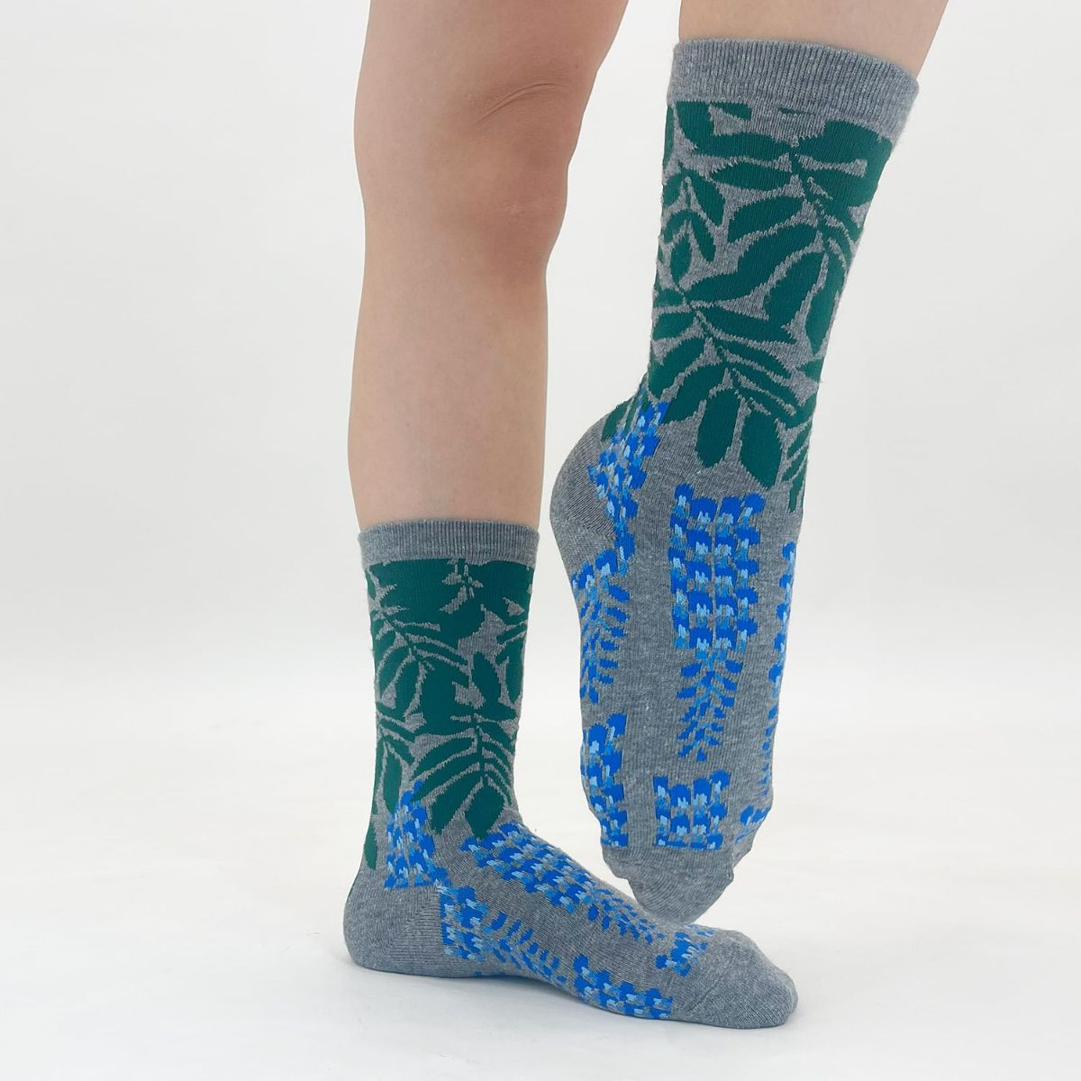 【YURI HIMURO / 氷室友里×bpbp】SOCKS WISTERIA GREY フジ ソックス グレー