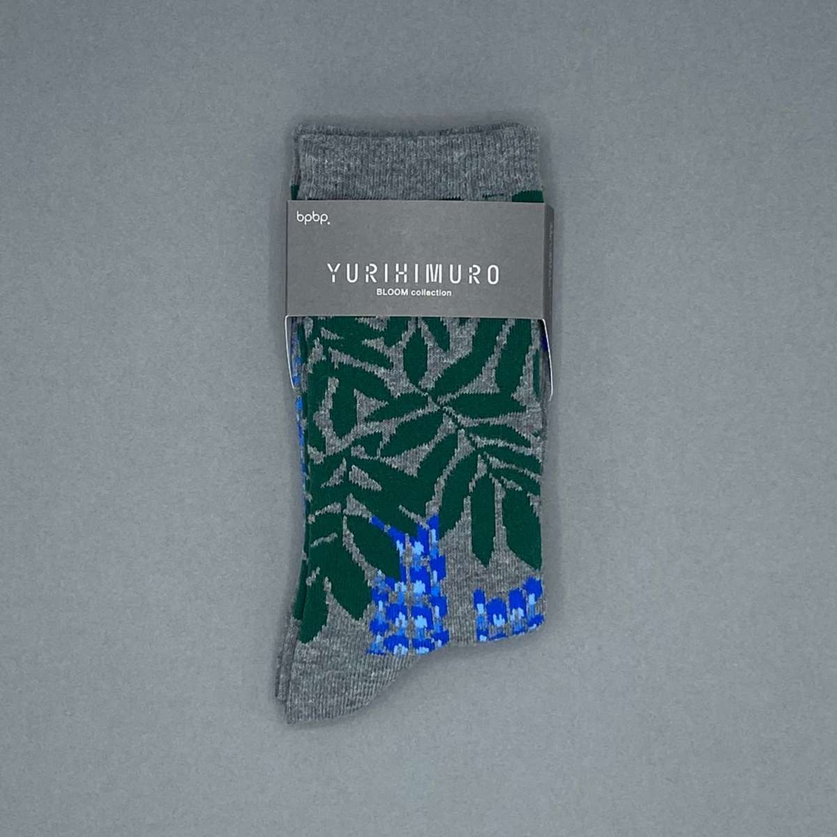 【YURI HIMURO / 氷室友里×bpbp】SOCKS WISTERIA GREY フジ ソックス グレー