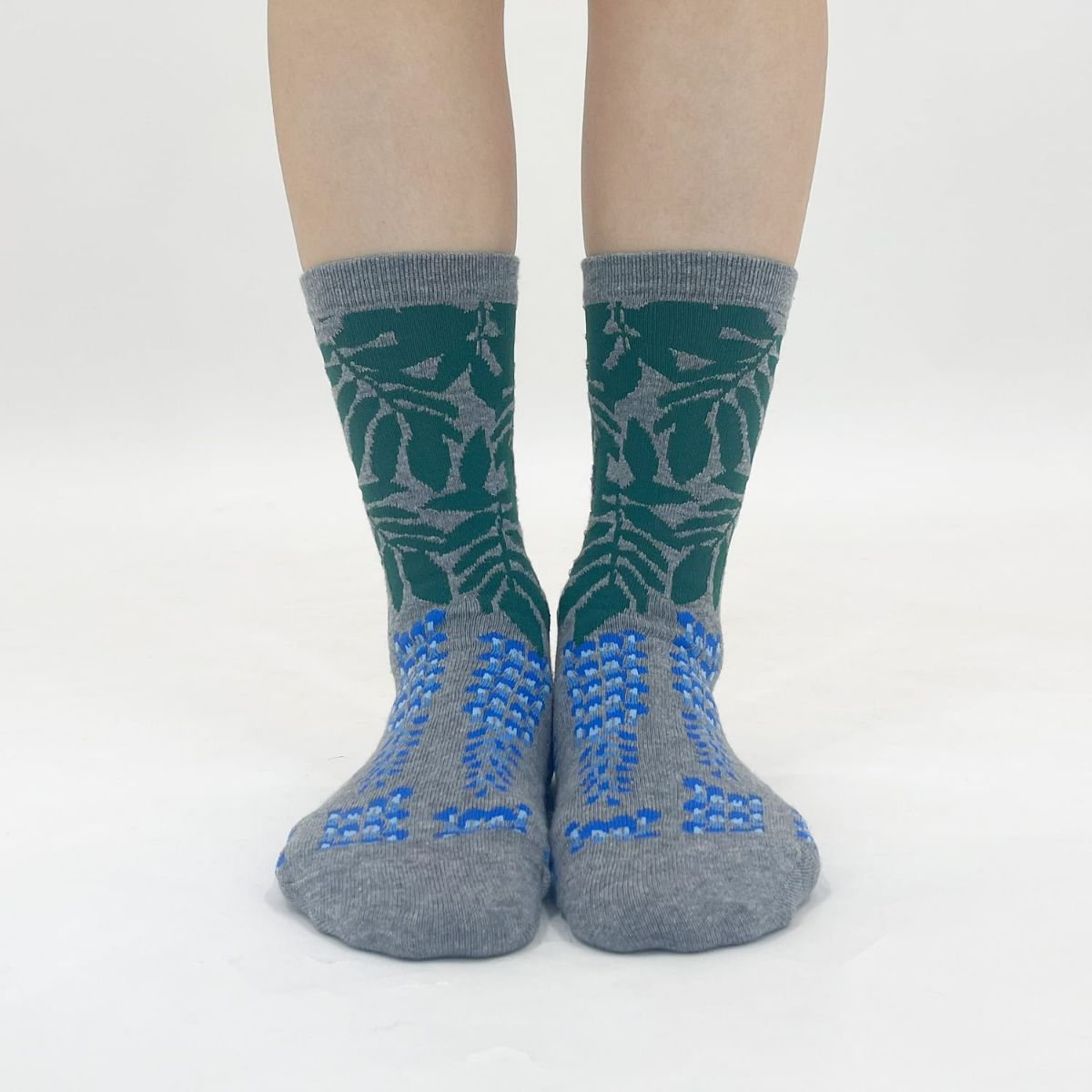 【YURI HIMURO / 氷室友里×bpbp】SOCKS WISTERIA GREY フジ ソックス グレー