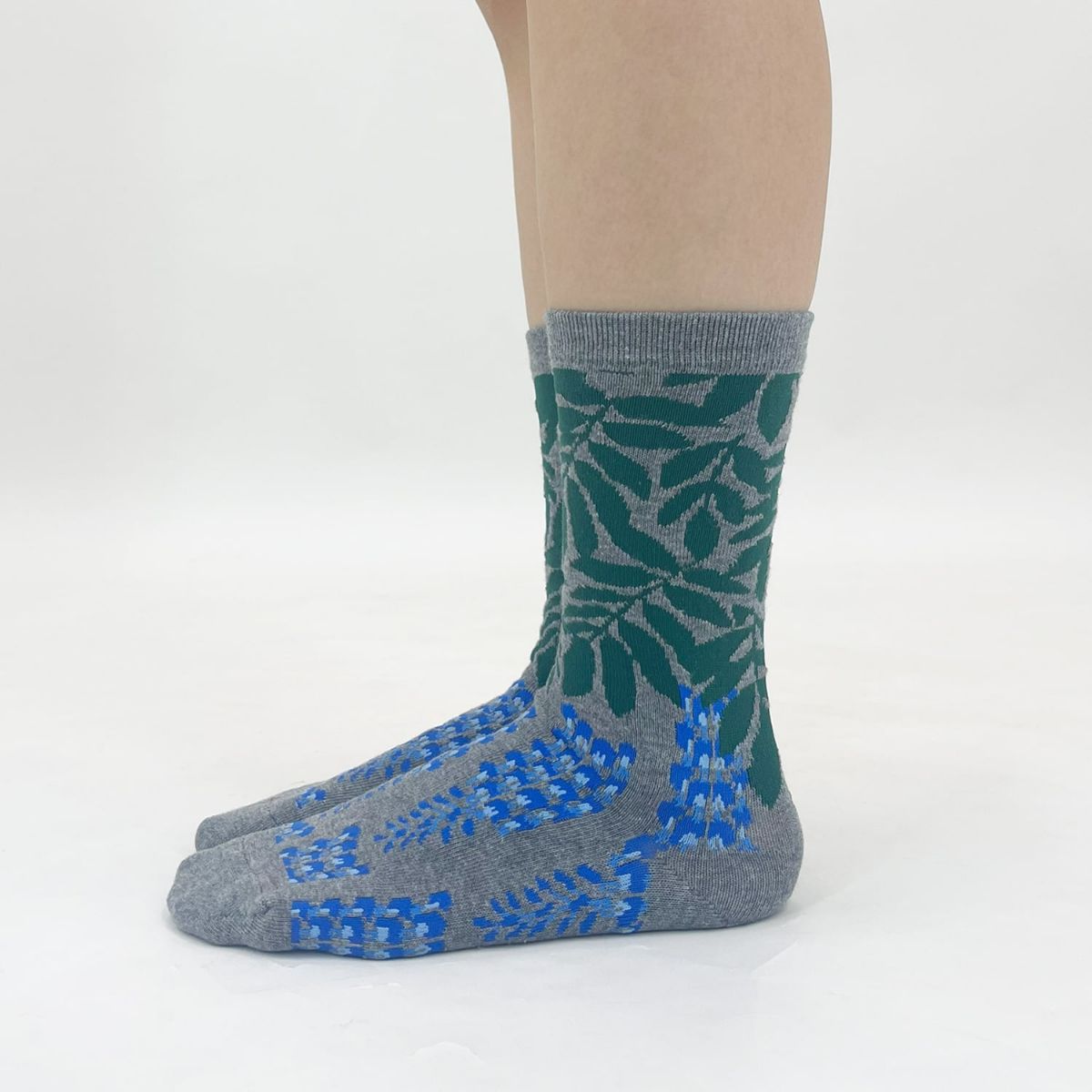 【YURI HIMURO / 氷室友里×bpbp】SOCKS WISTERIA GREY フジ ソックス グレー