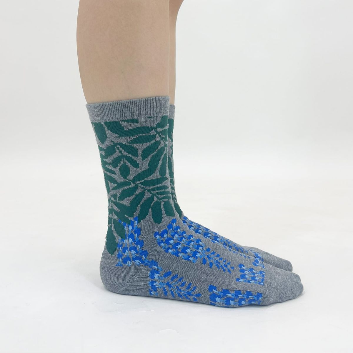 【YURI HIMURO / 氷室友里×bpbp】SOCKS WISTERIA GREY フジ ソックス グレー