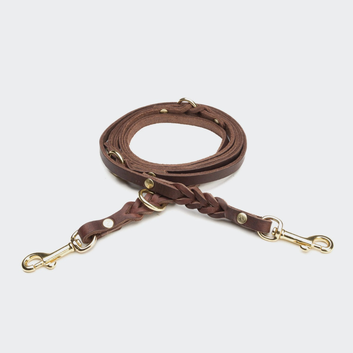 【Cloud7 クラウドセブン】ドッグリーシュリバーサイドパーク S,L サイズ サドルブラウン ゴールド