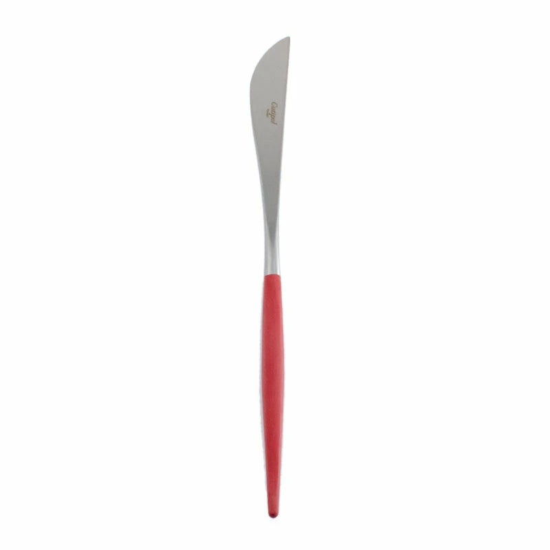 【Cutipol クチポール】GOA フォーク ナイフ スプーン 6本セット レッド シルバー