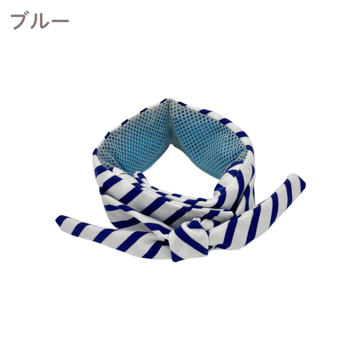 【free stitch フリーステッチ】マリンボーダーネッククーラー ブルー レッド Mサイズ