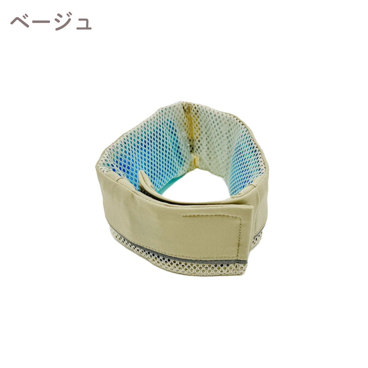 【free stitch フリーステッチ】アウトドアネッククーラー グレー ベージュ Mサイズ