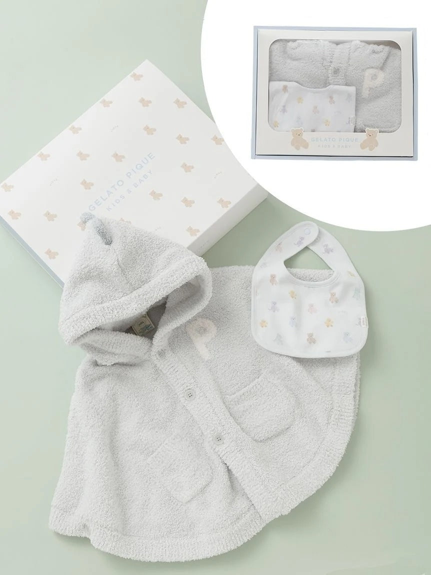 ジェラート ピケ gelato pique BABY ベアポンチョ&スタイ2点セット ギフトBOX