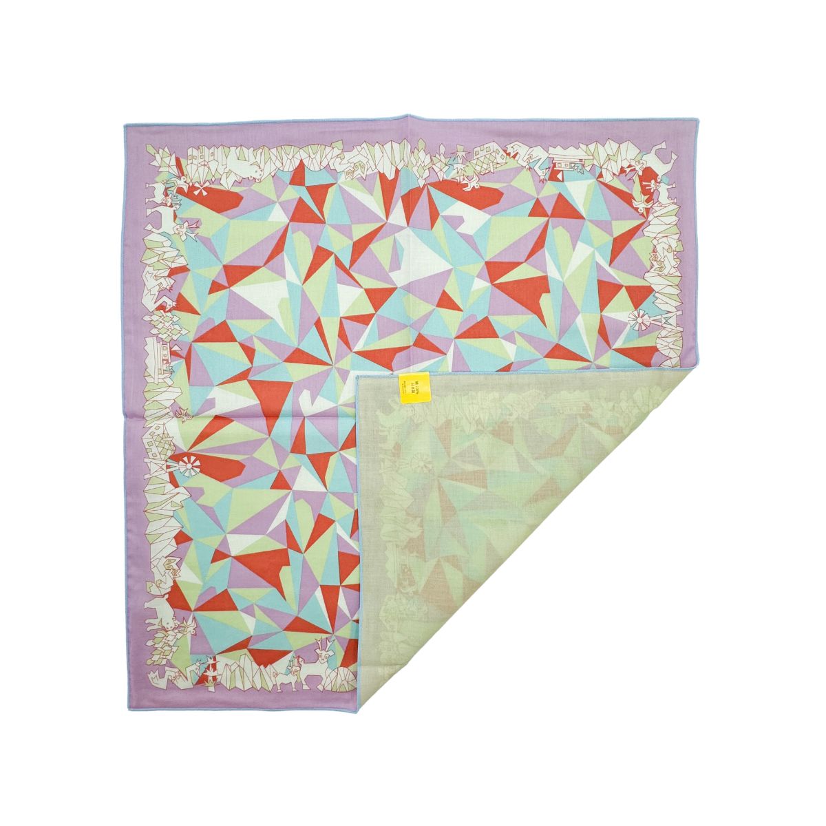 【KODUE HIBINO ひびのこづえ】ハンカチ mizuumi ピンク 大判ハンカチ 48×48cm