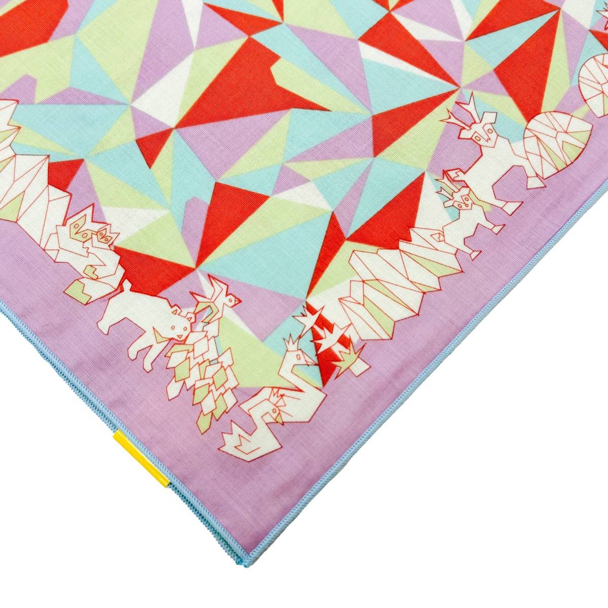 【KODUE HIBINO ひびのこづえ】ハンカチ mizuumi ピンク 大判ハンカチ 48×48cm