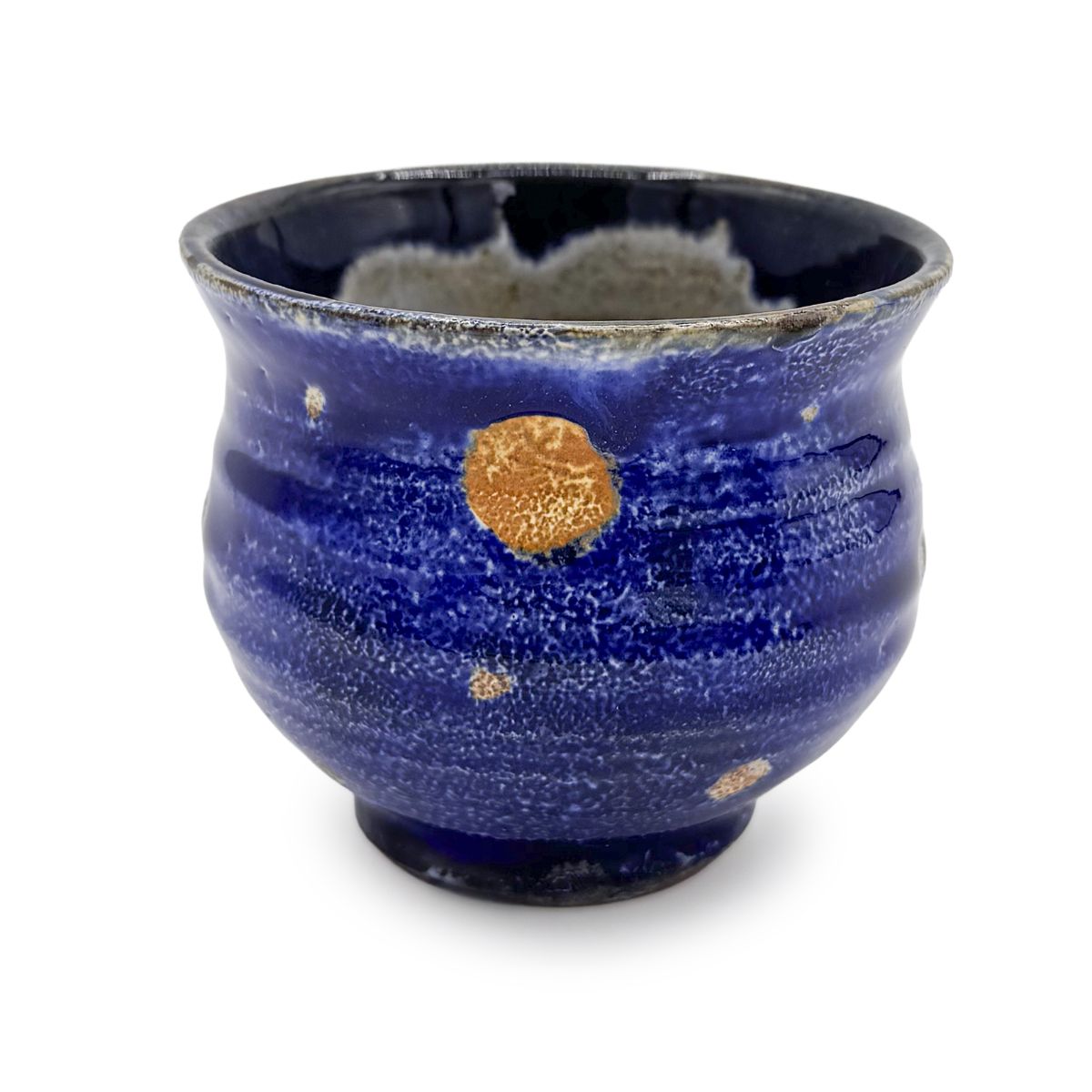 【日高見窯】いっぷく碗 ルリ釉 作家物 鈴木由香