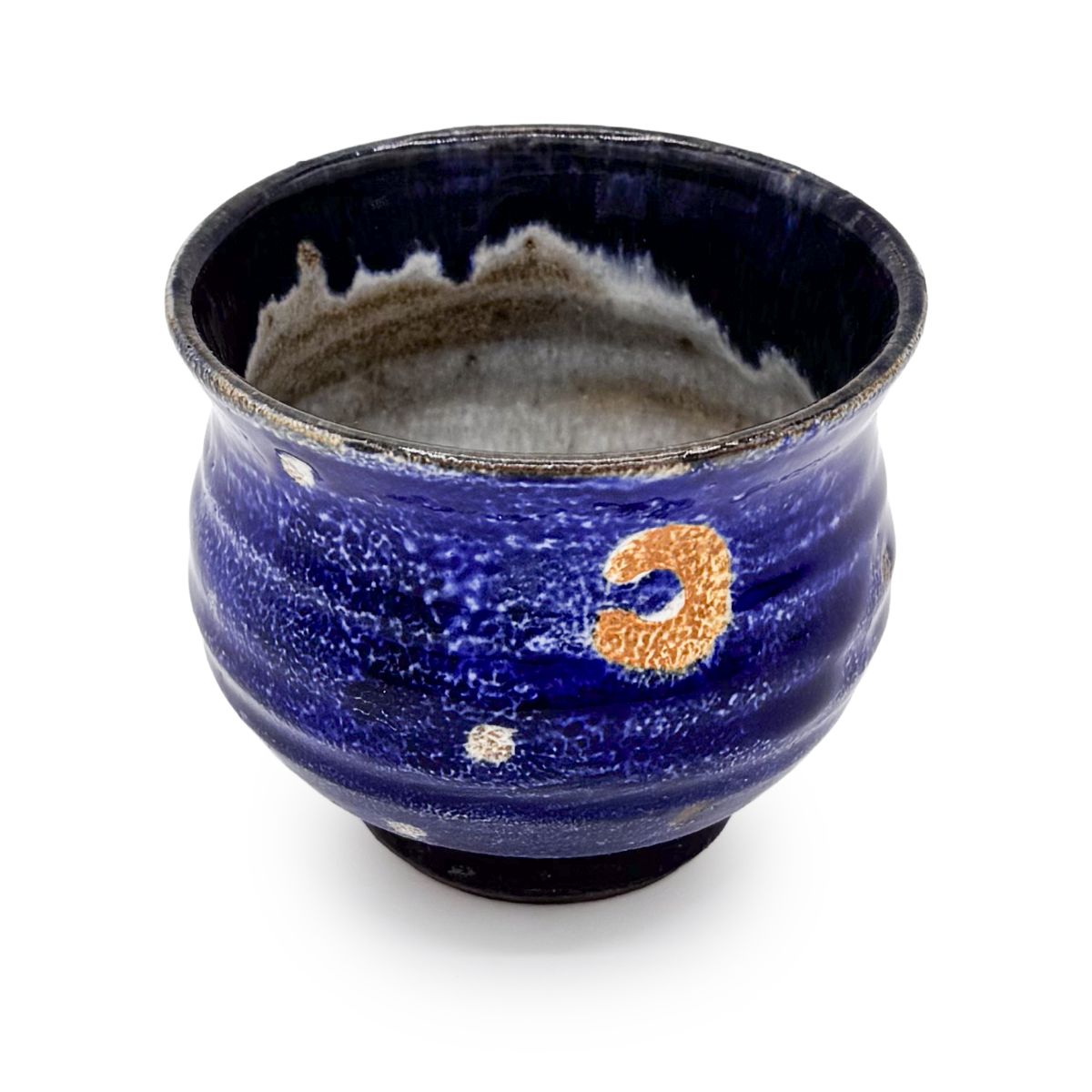 【日高見窯】いっぷく碗 ルリ釉 作家物 鈴木由香