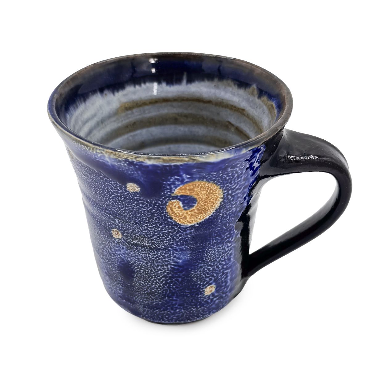 【日高見窯】マグカップ ルリ釉 作家物 鈴木由香