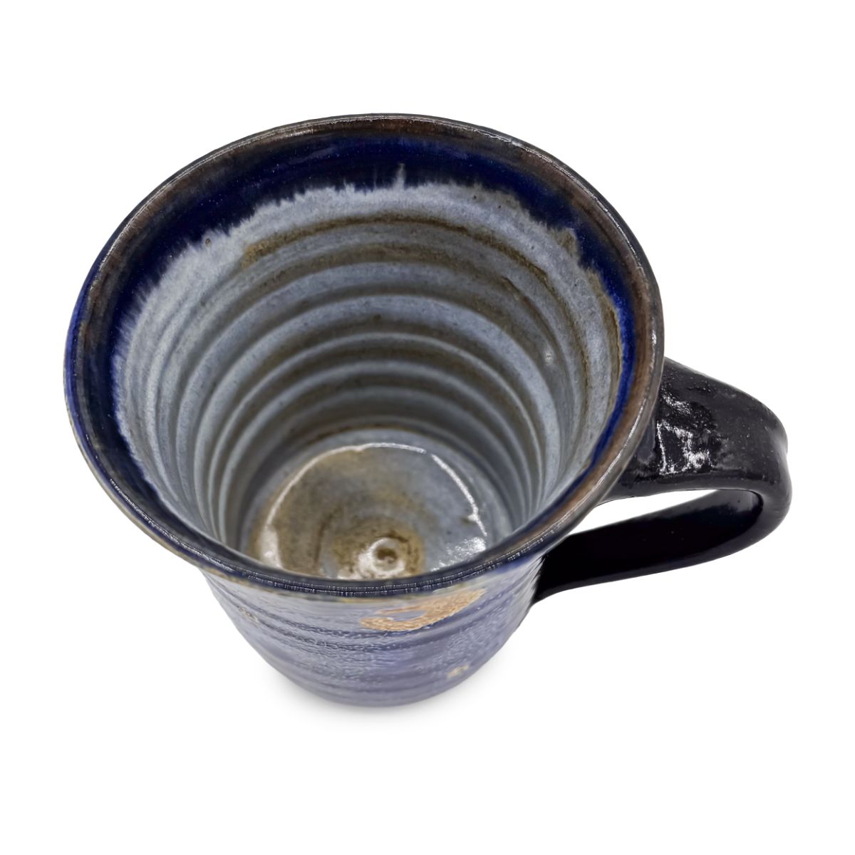 【日高見窯】マグカップ ルリ釉 作家物 鈴木由香