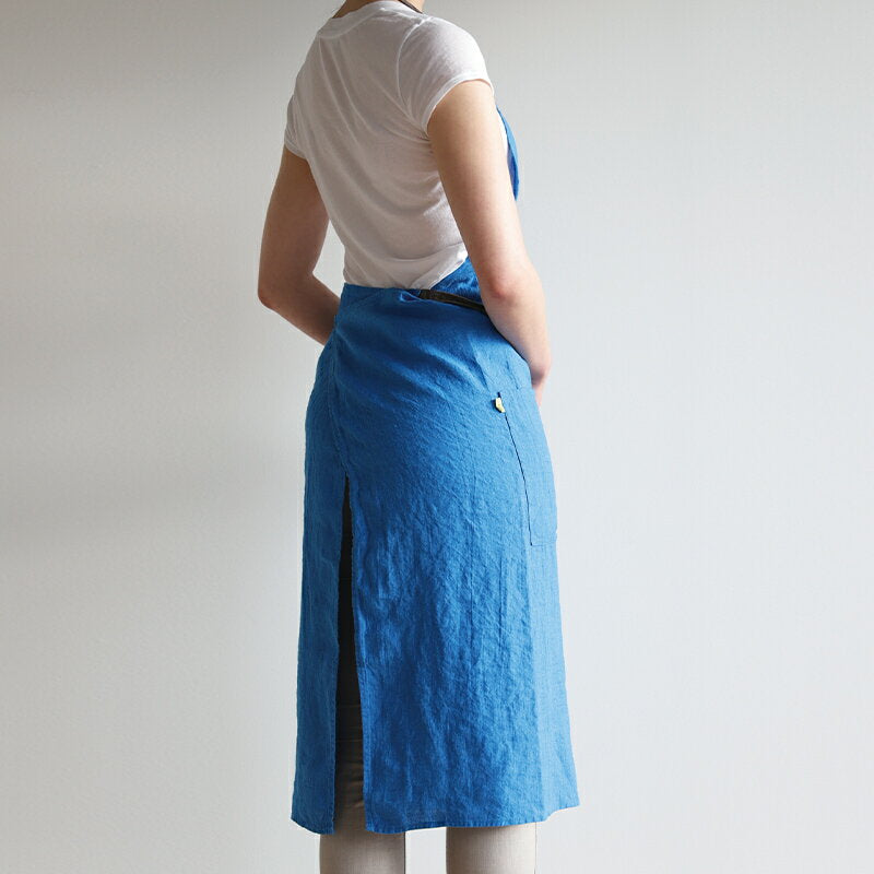 フルエプロン Lino e Lina  A259e マノン ミノルカブルー