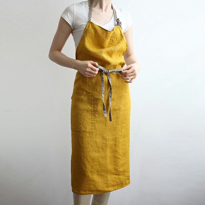 フルエプロン Lino e Lina A225 マノン サフランイエロー