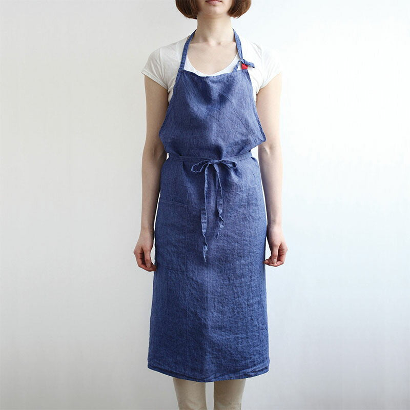 フルエプロン Lino e Lina  A561e マノン プルシャンブルー