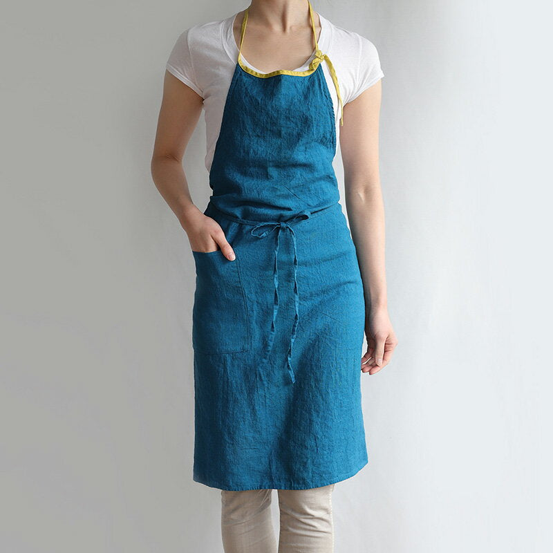 フルエプロン Lino e Lina  A250e ミラ ブルーパヴォーネ ミモザ