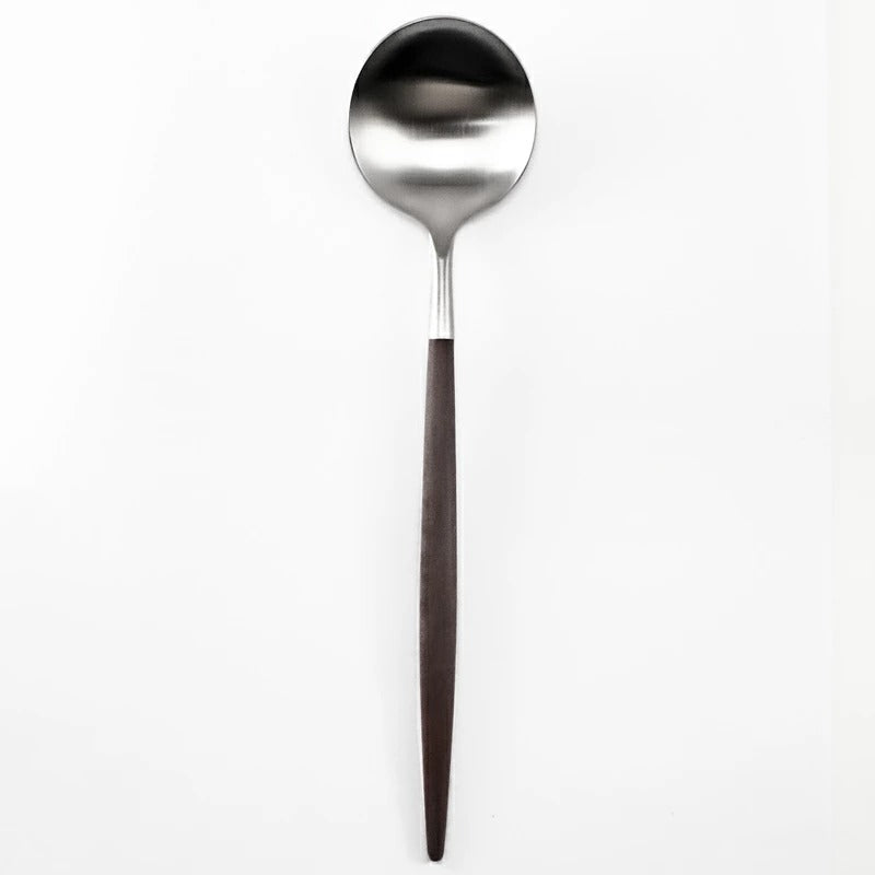 【Cutipol クチポール】GOA ディナースプーン ブラウン シルバー