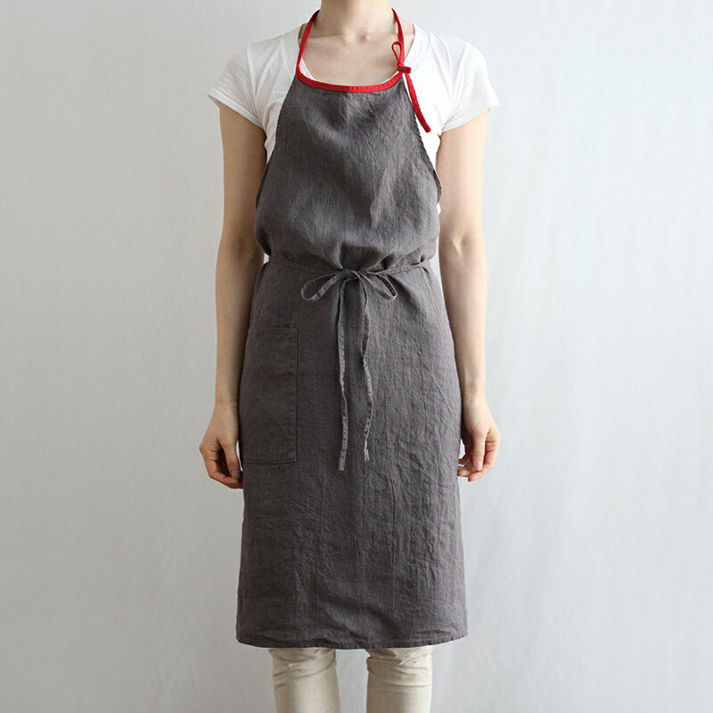 フルエプロン Lino e Lina A204 ミラ ポワブル/レッド