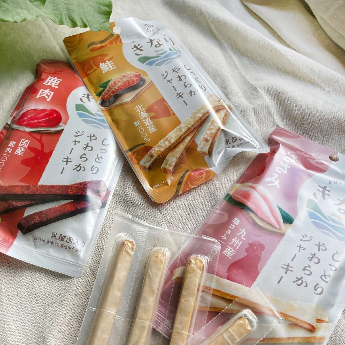 【きなり】しっとりやわらかジャーキー 鹿肉 6本入