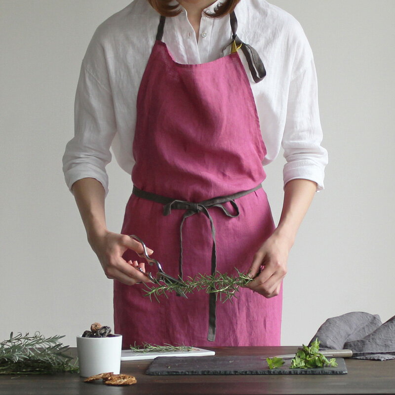 フルエプロン Lino e Lina A266e マノン マゼンダ
