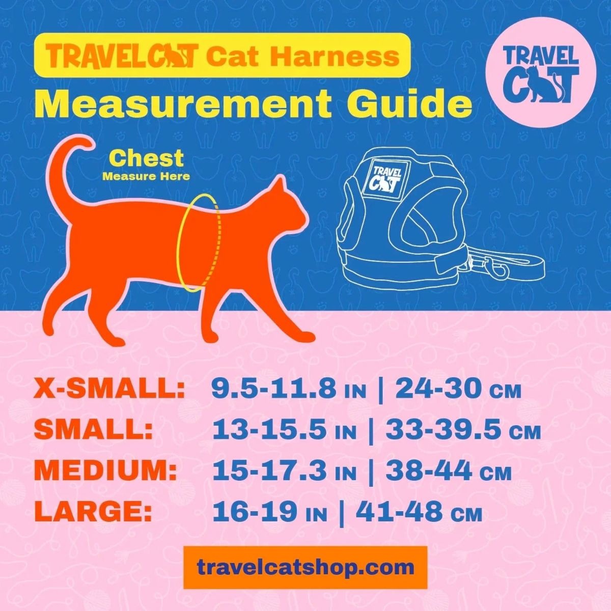 【Travel CAT トラベルキャット】"The True Adventurer" Reflective Cat & Kitten Harness and Leash ハーネス&リードセット