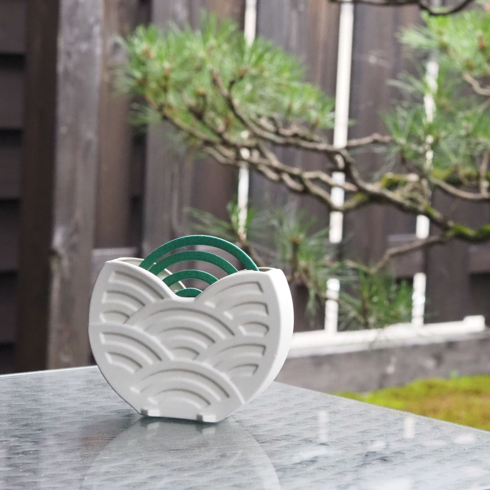 【九谷結窯】青海波蚊遣り しめ焼き 蚊やり