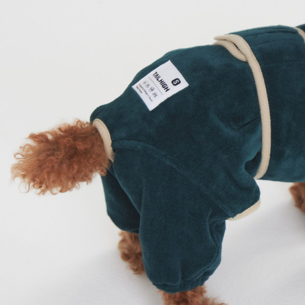 【TAILHIGH テールハイ】ドライローブ Go2 Drying Wearable Towel S,SM,M,ML,Lサイズ フォレストグリーン ドッグウェア 吸水タオル 着るタオル バスタオル 小型犬 中型犬 大型犬