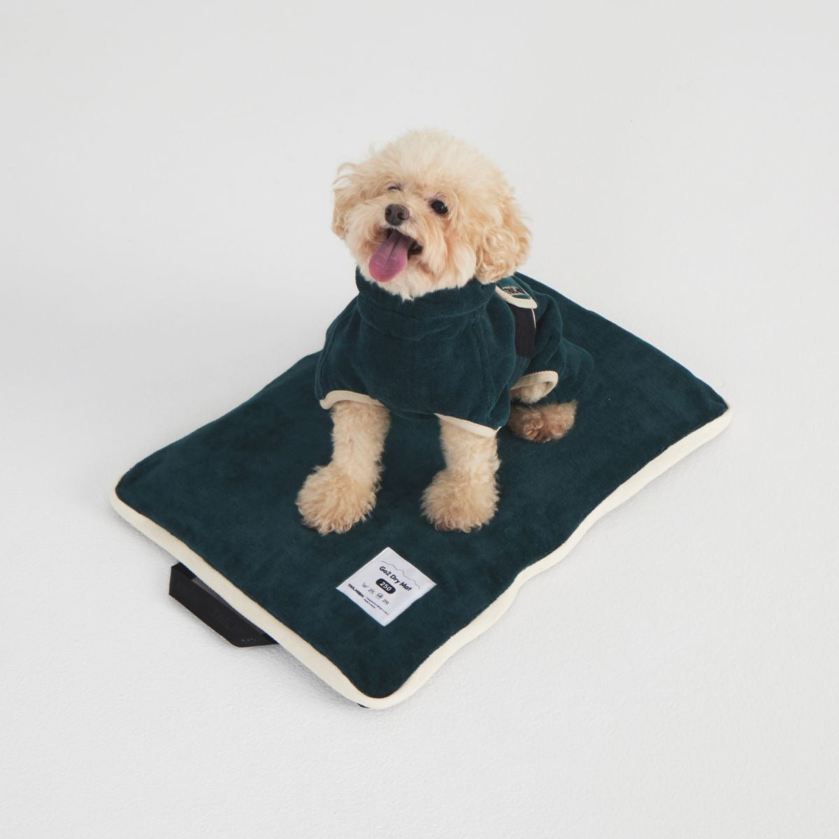 【TAILHIGH テールハイ】ドライローブ Go2 Drying Wearable Towel S,SM,M,ML,Lサイズ フォレストグリーン ドッグウェア 吸水タオル 着るタオル バスタオル 小型犬 中型犬 大型犬