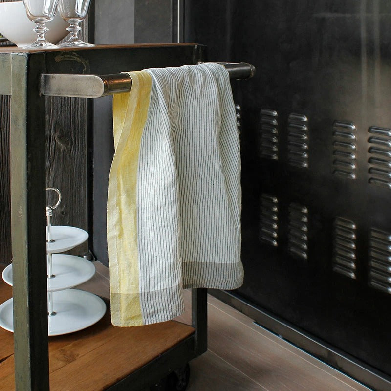 キッチンクロス Lino e Lina K232 デルフィ ブルー/イエロー