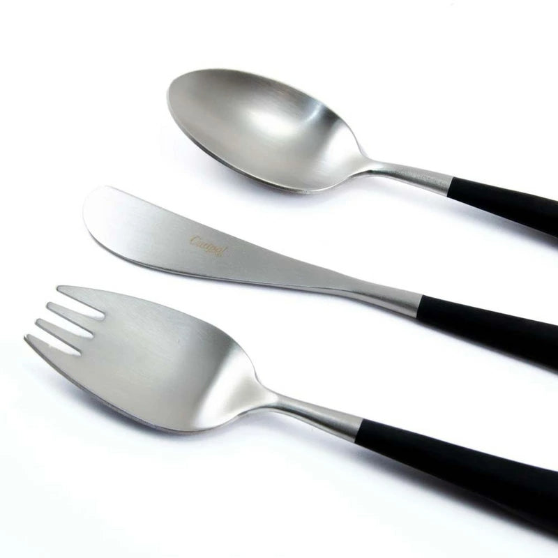 【Cutipol クチポール】Alice フォーク ナイフ スプーン 3本セット ブラック シルバー