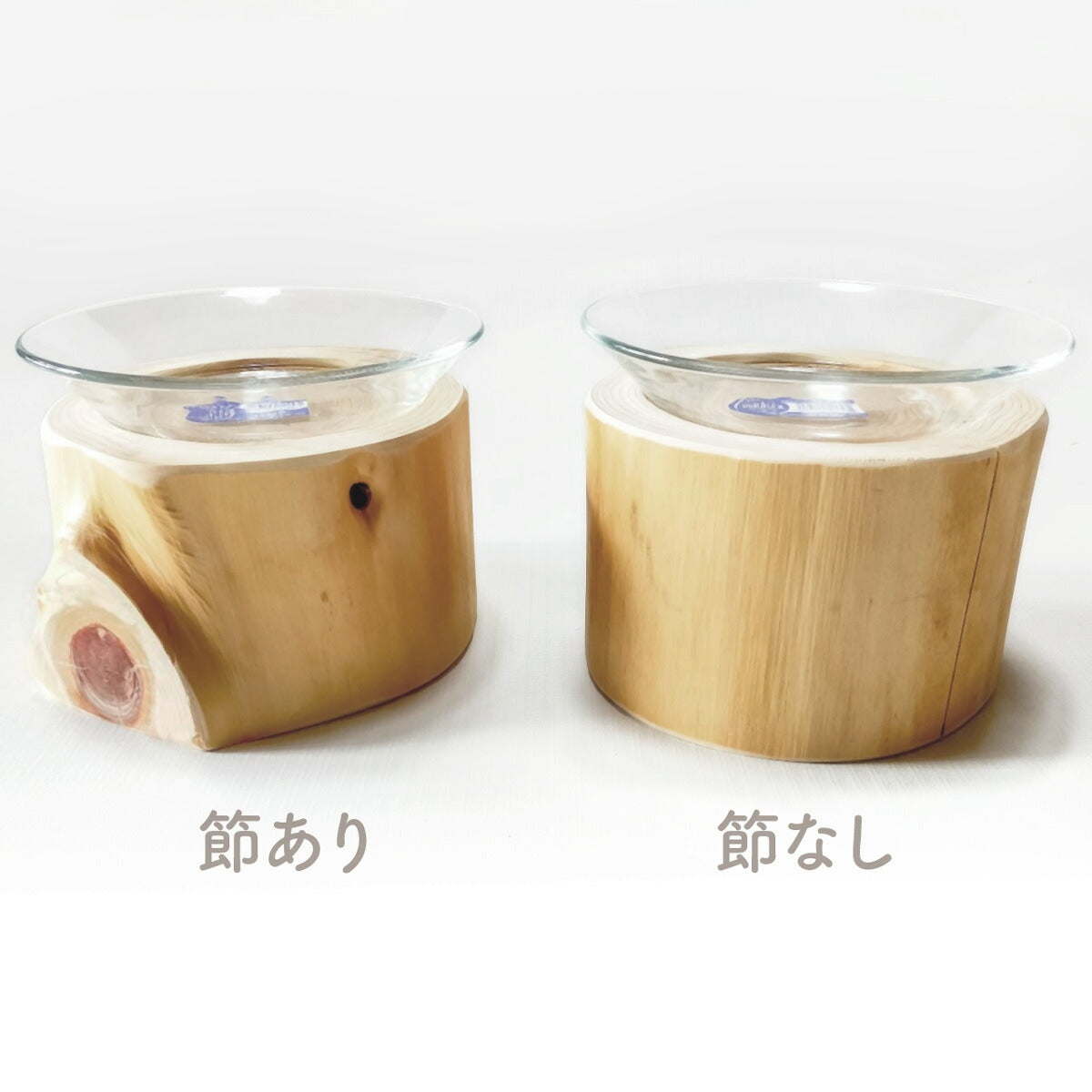 【Felesto フェレスト】Log Bowl ヒノキのログボウル 丸太の餌台 ごはん専用 耐熱ガラスボウル付