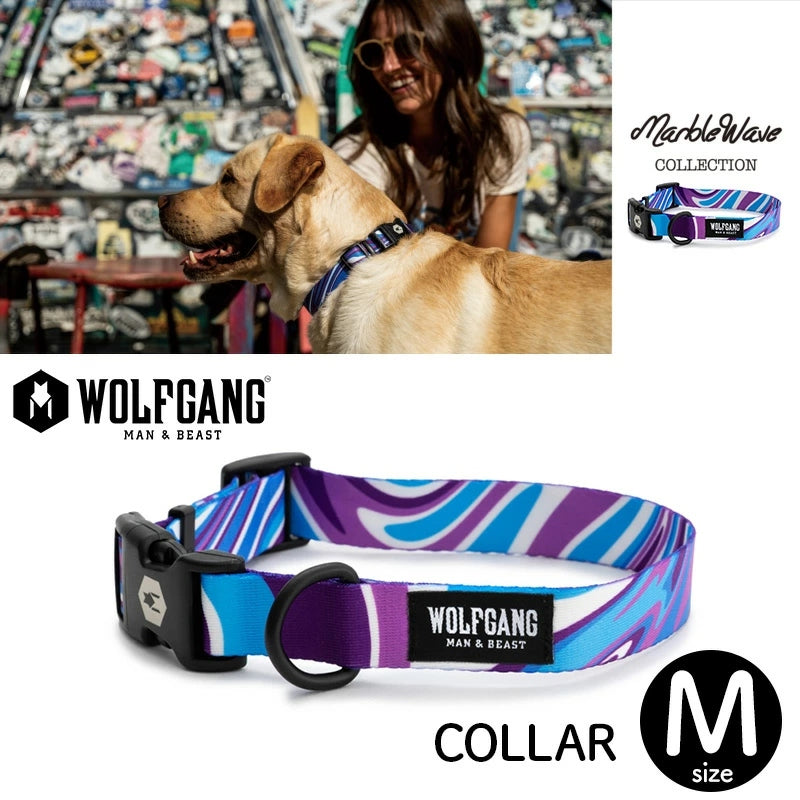 【WOLFGANG MAN & BEAST ウルフギャング マン＆ビースト】首輪 MarbleWave Mサイズ