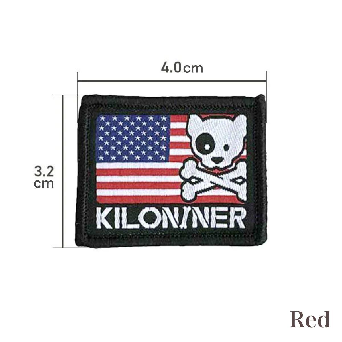 【KILONAINER キロナイナー】ミニ フリーダム クロスボーン パッチ 3cm × 4cm 全4色